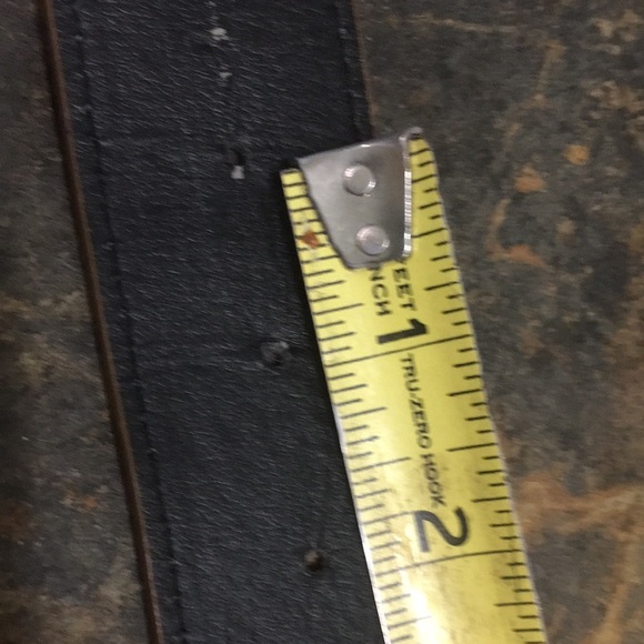 Brown stretch belt 3 inches wide, with macramé trim, W – 23 to 25 inch waist - Picture 8 of 10